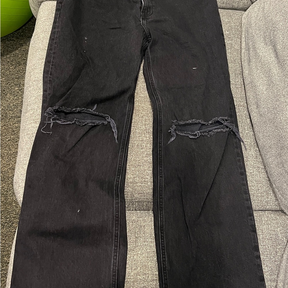 Abercrombie & Fitch Black 90s Relaxed Jean High Rise